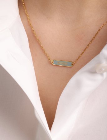 Design Letters Vip Candy Tag Necklace (Zimula) - Blue - ONE SIZE