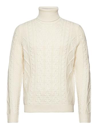 Onsrigge Reg 3 Cable Roll Neck Knit Cream ONLY & SONS