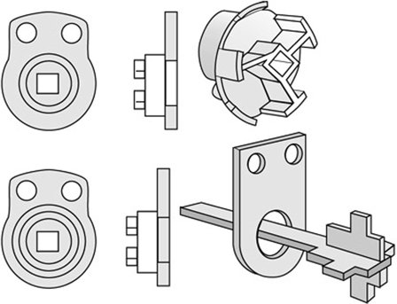 ASSA 467939800000 Vridergrebsmedbringer 565T, Dør- & vinduesbeslag