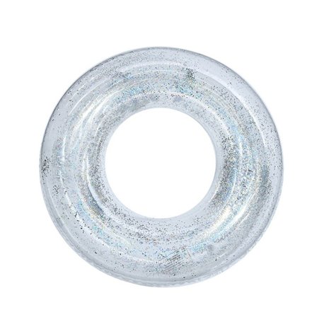 Transparent Glitter Pool Foats Simring SILVER