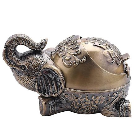 Kreativ Askebæger Elefantformet Metal Sæl Askebæger Med Låg(d)