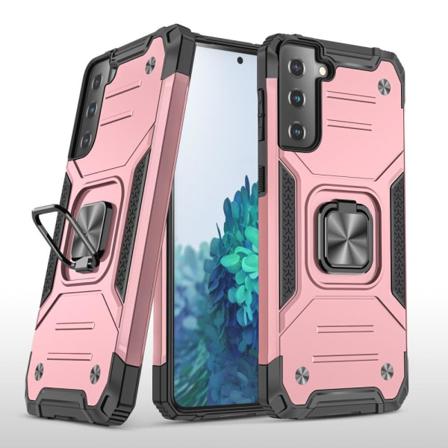 Samsung Galaxy S21 - Armor Hybrid Ring Skal - Roséguld Roséguld