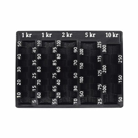 Mynthållare SEK nya svenska mynt brika Svart