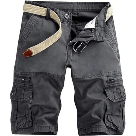 Miesten IC Cargo-shorts - Kevyet housut monilla taskuilla, rennon tyyliset ilman vyötä