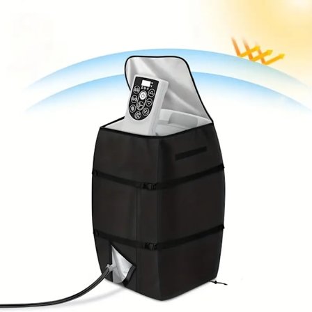 Spabad Varmelegeme Pumpe Dæksel, Spabad Isoleret Pumpe Dæksel til Flere Mærker (Sort, Firkantet)