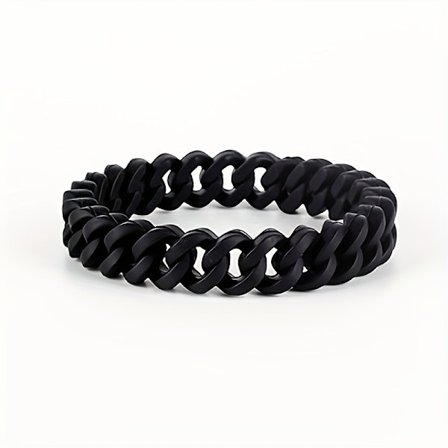 Moderigtigt og minimalistisk hult silikone snoet armbånd til trendy mænd