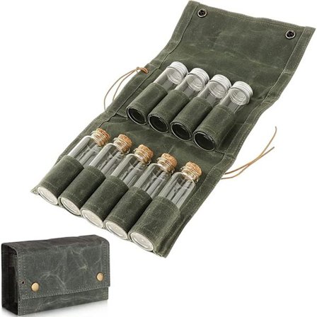 Rejse Camping Krydderi Opbevaringspose, Lærred Krydderi Vandtæt Sammenklappelig