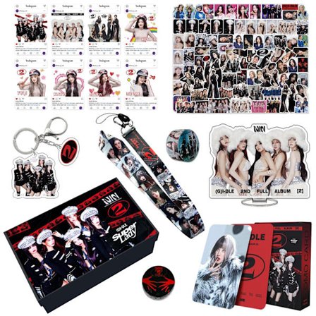 1-pakkaus GIDLE Zhao Meiyan -perifeerinen avaimenperä tarra lahjapaketti uusi albumi valokuva kortti kaulakoru lahjapaketti (G) I-DLE