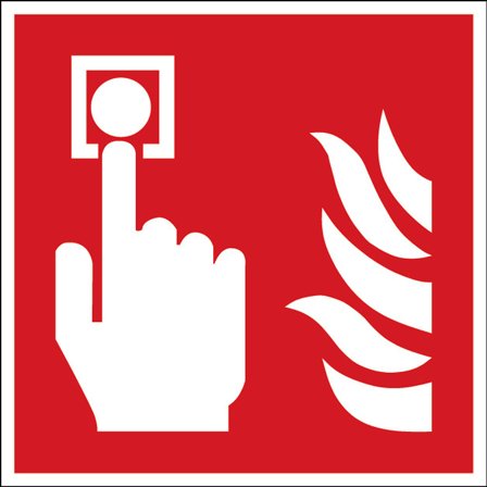 Schild Feueralarm, Polypropen, 200 x 200 mm