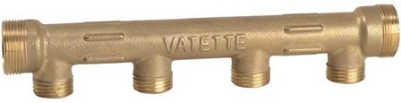 Vatette 1875807 Fördelare M28 x1,5 mm, c/c 50, G15 4-rör, Installation