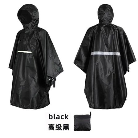 Vanntett Regnponcho med Ermer og Lommer Lettvekt