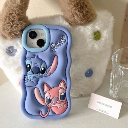(For iPhone 13MINI) Lilo og Stitch silikon deksel mobil deksel