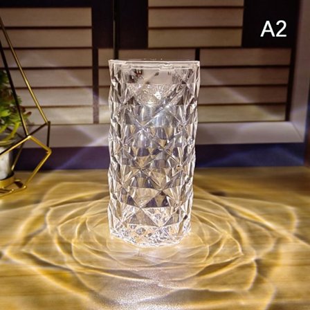 Kristal bordlampe LED bar lampe touch guld skrivebordslampe hvidt lys