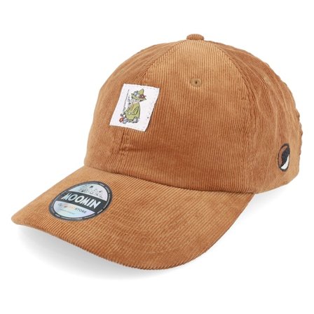 Moomin - Brun unconstructed Caps - "Snufkin Fishing Caramel Cord Dad Cap " @ Hatstore