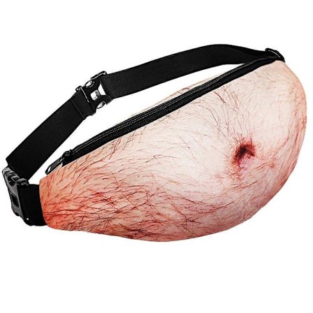 Sjove Gaver, 3D Mave Taske til Mænd, Vandtæt Bæltetaske