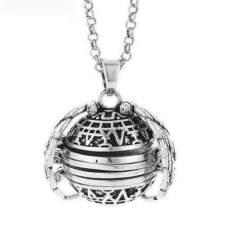 Expanderande 4 Foto Medaljong Halsband Silver Kula Ängelvinge Hänge Minnesgåvor