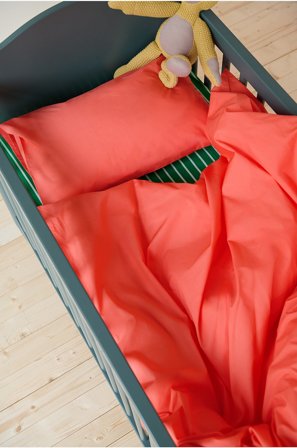 Jotex - Percale Mini Sengesett Sprinkelseng - Økologisk Korall - ZACK - Kjøp Sengesett til barn hos Jotex