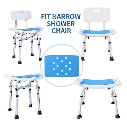 Duschstol för badrum, hopfällbar badstol för äldre - Blå dyna