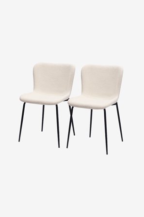 Homeroom Collection - Otto 2-pakning spisestol - Beige - Stoler - Fra Homeroom