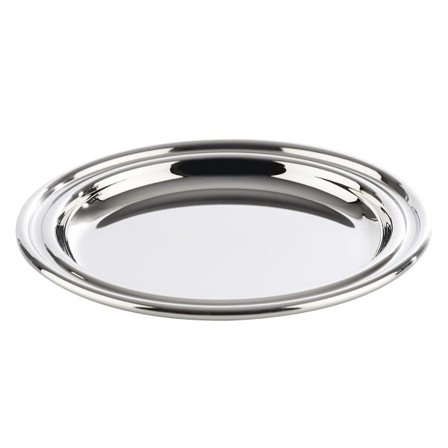 Set med 6 underlag i rustfritt stål av høy kvalitet, Ø 27 cm, KLB