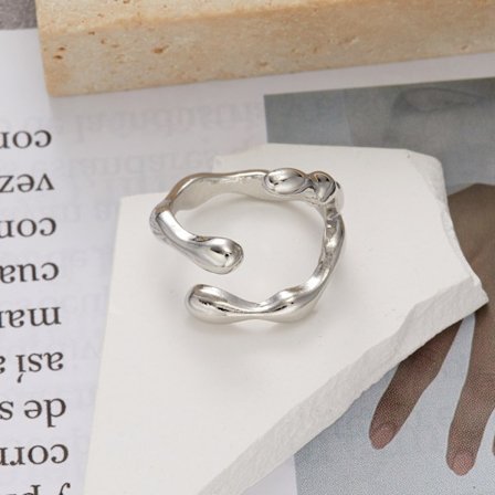 grossist mode smycken ringar Hot sälja metall geometrisk rund öppning finger ring för män kvinnor flicka dam fest bröllopspresent