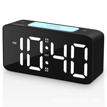 Super Høy Alarmklokke for Tunge Sovere Voksne, Digital Klokke med 7 Farger Nattlys, Justerbar Volum, Dimmer, USB-Lader