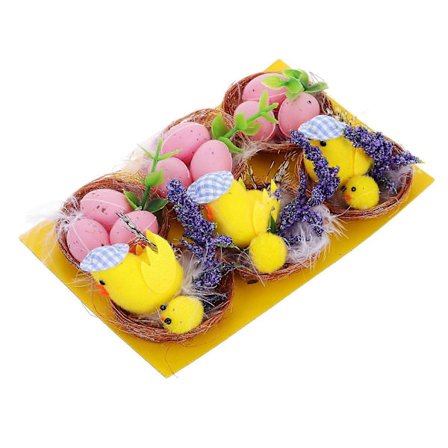 Søte falske egg simuleringsredekor for barnerom påskefestival dekorasjon 1 sett [WSY]