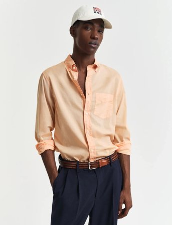 GANT Reg Sunfaded Voile Shirt - Orange - S