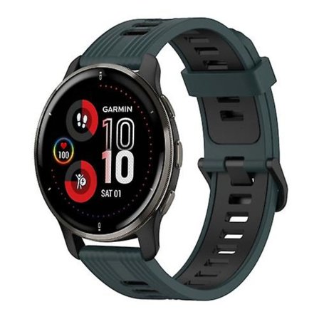 För Garmin Venu 2 Plus 20 mm vertikalt mönster tvåfärgat watch
