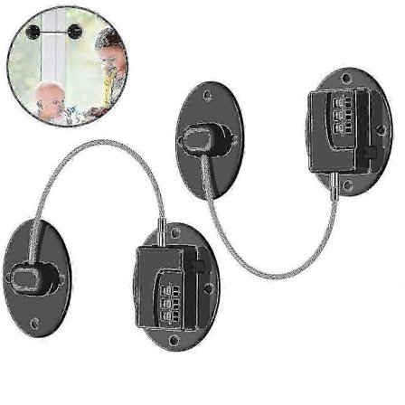 2 Pakk Kjøleskapslås - Kraftig Kombinasjonslås for Kjøleskap P20250110925