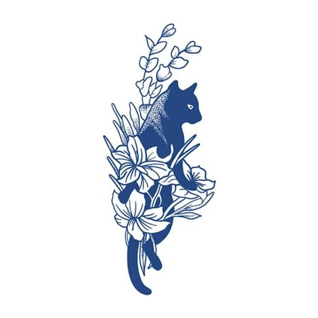 Tillfällig Vattentät Katt Fjäril Tattoo Klistermärke För Män Kvinnor T5i3