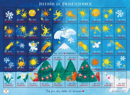 Danmark - Julemærker 2025 - Takket julemærkeark
