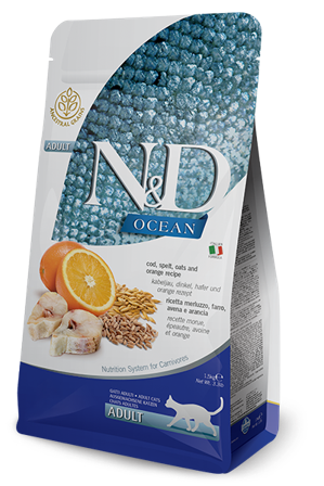 Farmina N&D Ocean Merluzzo E Farro Gatti Adulti Sacco 300g