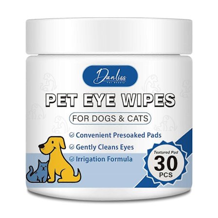 Øyevåtservietter for hunder - Fjerner tåreflekker for hunder - Øyerens for hunder, øyeavfall, utflod, slimsekret - Øyevåtservietter for hunder og 