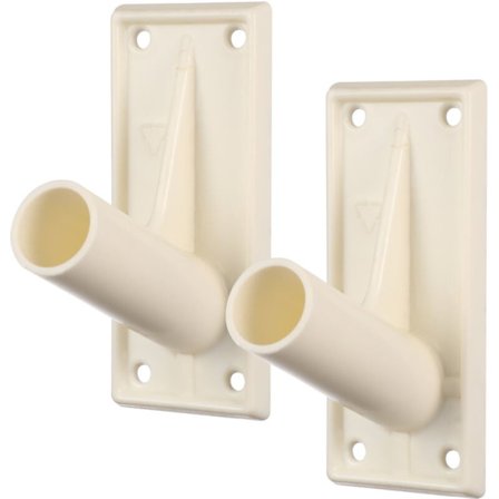 2 Metall Flaggstangholdere for Lastebil, Veggmontering, Barriere, Rør Plastbanner - Stabil Støtte