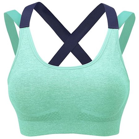 Kvinnors Tank Top Push Up Fitness Sport BH - Grön