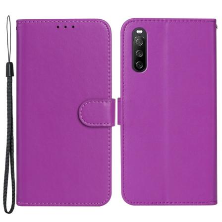 SKALO Sony Xperia 10 V Lompakkokotelo PU-nahkaa - Violetti Purple