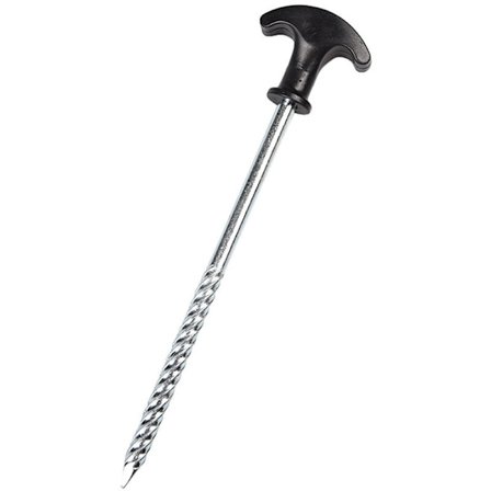 6 stk teltplugger i stål, kraftige plugger med gjenger for camping og utendørs telt i stål, 20 cm, Fonepro