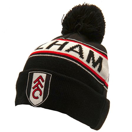 Fulham FC Bobble Beanie One Size Black/White Black/White