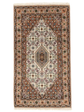 Medalionowy Mały Bidżar Indie Dywan 92X166 Wełna
