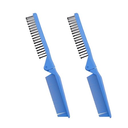 Taitettava hiusharja, kannettava matkakampa, harja, kaksoissininen