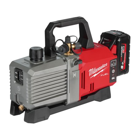 Milwaukee M18 FVP5 5 CFM Tyhjiöpumppu akun ja laturin kanssa, LVI-koneet
