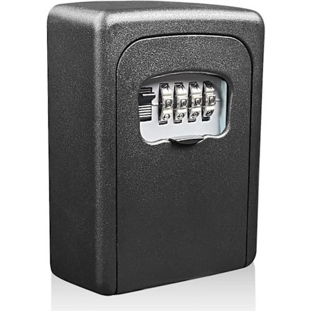 Utendørs sikker nøkkelboks med tilbakestillbar 4-sifret kode, veggmontert