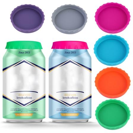 6 silikone sodavandsdåser til standard sodavandsdåser - Perfet 6 Colors Each