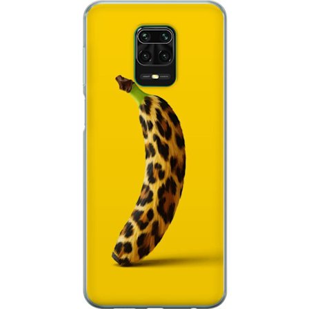 Yhteensopiva Puhelinkuori Xiaomi Xiaomi Redmi Note 9 Pro Banaani leopardikuvioilla keltaista taustaa vastaan luovassa ja leikkisässä suunnittelussa