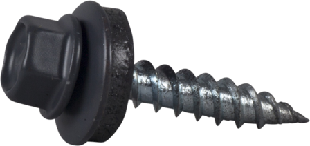 ESSVE 64211 Farmerskrue 4,8 x 25 mm, skarp spiss, 250-pakning RR23 (Mørkegrå), Innfesting