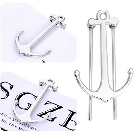 2 stk. Anker Bogmærker Kreativ Bogmærke Metal Sideholder til Studerende Lærere Gradueringsgaver