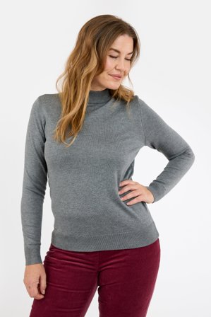 BRANDTEX - Strik - Grå - Turtleneck