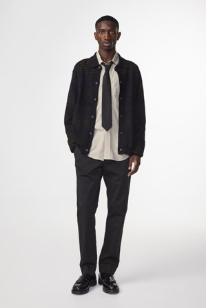 NN.07 Wilhelm Chino Herren Schwarz Lyocell