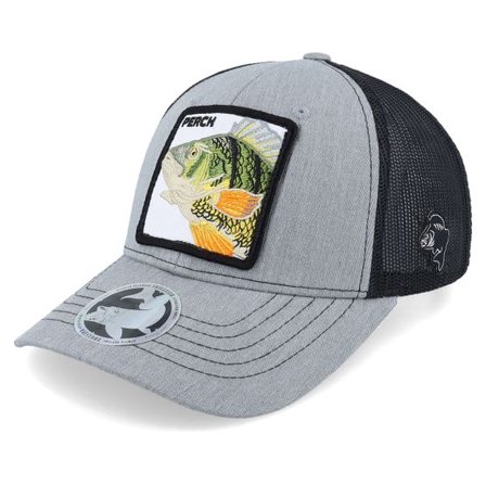 Skillfish - Grå trucker Keps - Kids Perch Pro Fishing 112 Split Grey/Black Trucker @ Hatstore